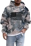 Work Hoodies for Men Hoodies Long Sleeve American Flag Graphic Drawstring Hooded Pullover Sweatshirts