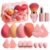 BS-MALL Makeup Sponge Set With Diamond-shaped Kabuki Powder Brush – 14 Pcs Portable Blender Sponge, Triangle Puff And Multi-functional Sponges For Liquid, Cream,With Travel Case (Orange Pink)