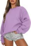 Women’s Sweatshirts Hoodies Crewneck Oversized Fleece Pullover Sweaters Cute Top Y2K Teen Girls Preppy Clothes 2024