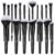 Bueart Design 19Pcs ULTRA SOFT Black labeled DENSE HAIR Makeup Brushes set Contains large powder Flat Foundation Ultimate Blending Make up Brush set Blush Face Brush Concealers contour Eyeshadow