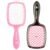 BOM BOM 2 Unit Kit, Wet And Dry Vented Detangling Hair Brush For All Hair Types, Light Weight Hairbrush, Scalp Massage Brush (Black light pink)