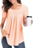 Women’s Tunic Tops Loose Fit Short Sleeve Shirts Crew Neck Summer Casual Tops