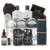 Father’s Day Bath and Body Gift Basket for Men and Women, 23pcs Charcoal Luxury Home Spa Kit for Mother in Cosmetics Leather Bag, Face Oil, Birthday Gift, Self Care, perfect for Christmas, Holiday