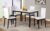 Roundhill Furniture 5 Piece Citico Metal Dinette Set with Laminated Faux Marble Top, White Table with White Chairs