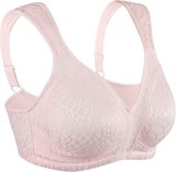HACI Wireless Full Coverage Minimizer Bra(34DDD, Pink)