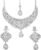 Touchstone Indian Jewelry Sets for Women Bollywood Necklace Earring Wedding high Fashion Victorian Formal Style Jewellery desi Artificial Imitation joyeria Rhinestone in Antique Gold or White Tone.
