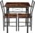 JOIN IRON 3-Piece Kitchen Dining Room Table Set for Small Spaces，Iron Wood Square Table with 2 Chairs for Kitchen Dining Room Furniture