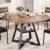 Round Dining Table for 4,Kitchen Dining Room Circle Dinner Pedestal Table,Space Saving Wood Kitchen & Dining Room Furniture (Vintage, 47In)