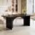 Tribesigns Modern Black Dining Table for 4-6 People, 63″ Large Rectangle Kitchen Table with Arch Design Legs, Dinner Table Kitchen & Dining Room Furniture
