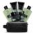 Mens Luxury Bath and Body Gift Set For Him – Skin Care Kit in Eucalyptus and Mint – Fathers Day Birthday Christmas Gifts Ideas For Men – 7Pcs Set w. Full Size Items in Leather Toiletry Bag