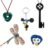 5PCS Accessories for Coraline, Coraline Necklaces|Key Necklaces|Dragonfly Hair Clip|Key Chain|Pin for Women Men, Kids, Coraline Jewelry for Halloween Costume Cosplay Movie Props Dress Up