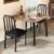 GAOMON Dining Table Set for 2, Kitchen Table and Chairs with Chamfer Design, 3 Piece Dining Room Set with Cushion Seats for Small Spaces, Home Kitchen, Apartment – Rustic Brown