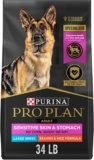 Purina Pro Plan Sensitive Skin and Stomach Dog Food Large Breed Salmon and Rice Formula – 34 lb. Bag