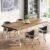 Tribesigns Dining Table for 8 People, 70.87-inch Rectangular Wood Kitchen Table with Strong Metal Frame, Vintage Large Long Dining Room Table for Big Family (Oak, No Chair)