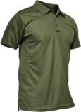 MAGCOMSEN Men’s Polo Shirt Quick Dry Performance Short Sleeve Tactical Shirts Pique Jersey Golf Shirt