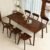 DELAVIN 59″ Large Solid Wood Dining Table for 4-6 People, Mid Century Modern Oak Dining Room Table, Farmhouse Rectangular Kitchen Table for Dining Room, Living Room, Easy Assembly, Walnut