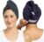 Turbie Twist 2-Pack Microfiber Hair Towel for Beauty, Travel, Gifting – Wrap Turban for Straight, Wavy & Curly Hair – Premium Personal Care- Evening Blue & Dark Shadow
