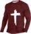 Christian Shirts for Men Faith Jesus Cross Print Long Sleeve Graphic Tee Shirts Casual Stylish Crewneck Pullover Tops Blouses