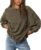 PRETTYGARDEN Women’s 2024 Fall Oversized Crewneck Sweatshirts Casual Long Sleeve Pullover Waffle Knit Shirts Top
